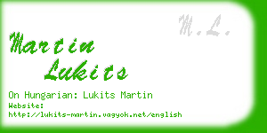 martin lukits business card